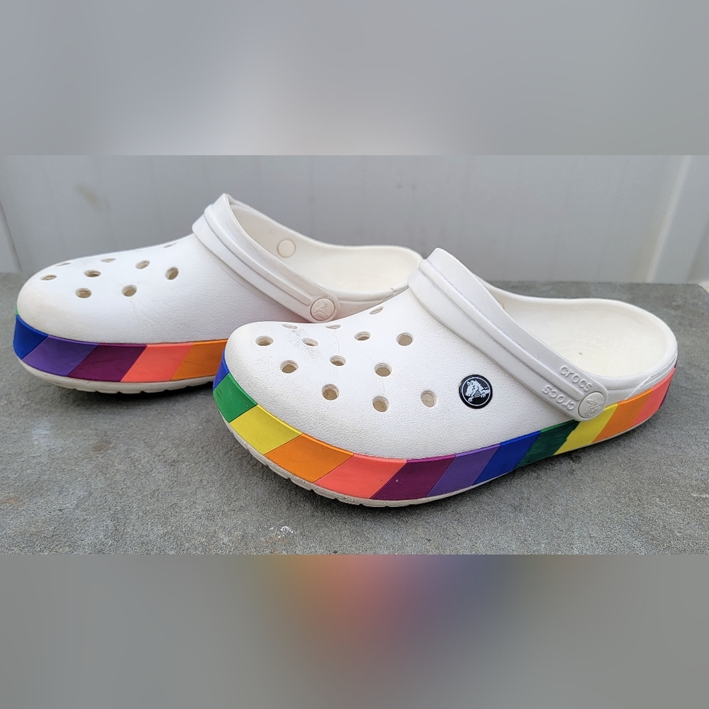 Crocband Rainbow Block Clog